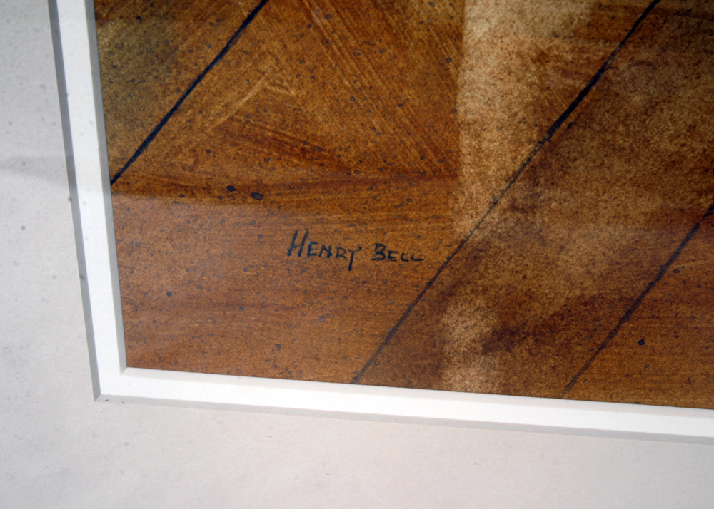 Signed, Original Watercolor by Listed Indiana Artist Henry Bell