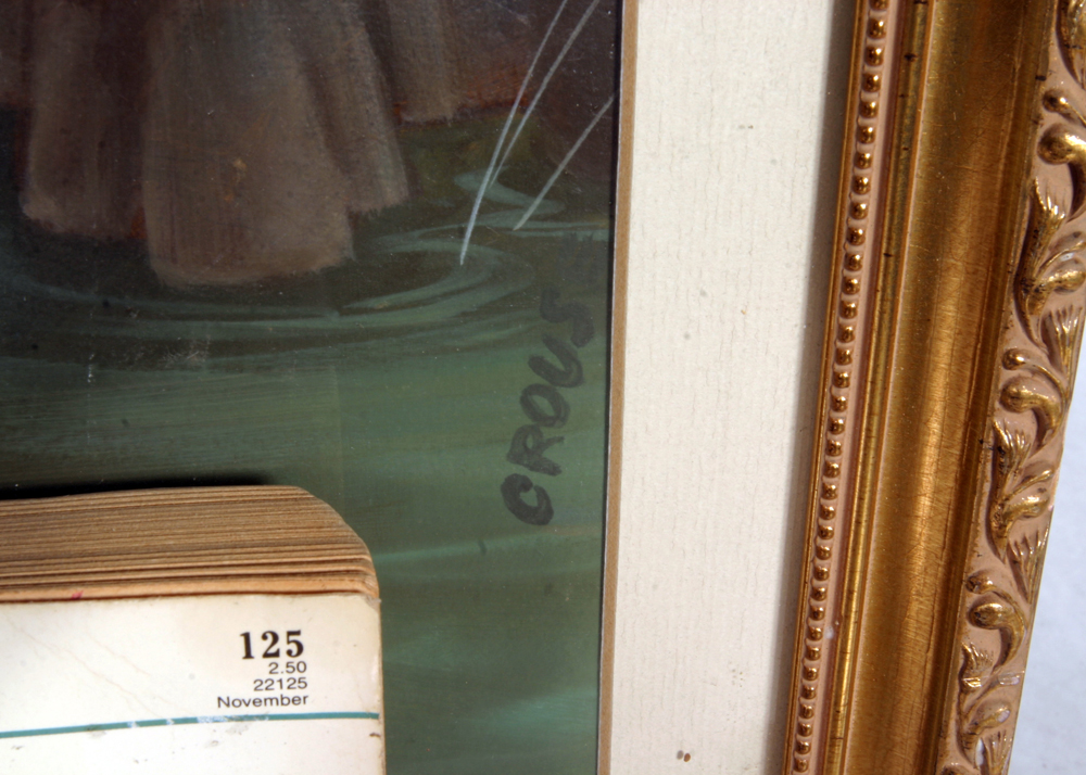 Signed, Original Oil on Board Illustration for a Harlequin Romance Novel by Danny Crouse