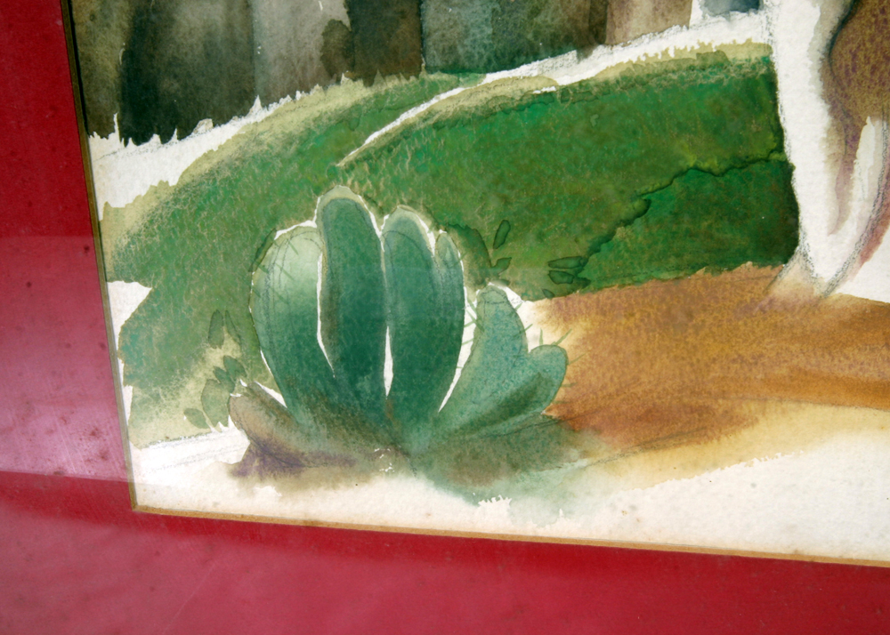 Signed, Original Watercolor Landscape by Listed Indiana Artist Glen Mitchell