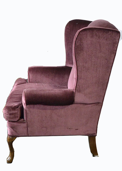 Mauve Wing Back Chair