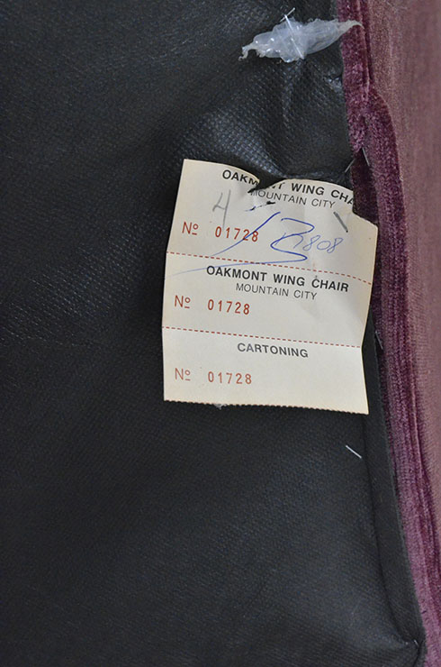 Mauve Wing Back Chair