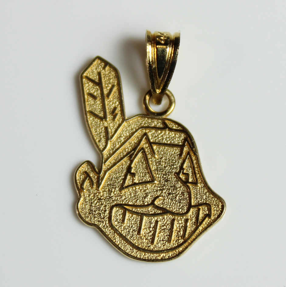 14K Gold Cleveland Indians "Chief Wahoo" Pendant