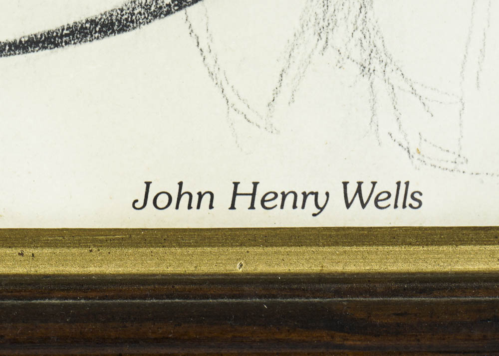 Framed Print of a Man with Donkey