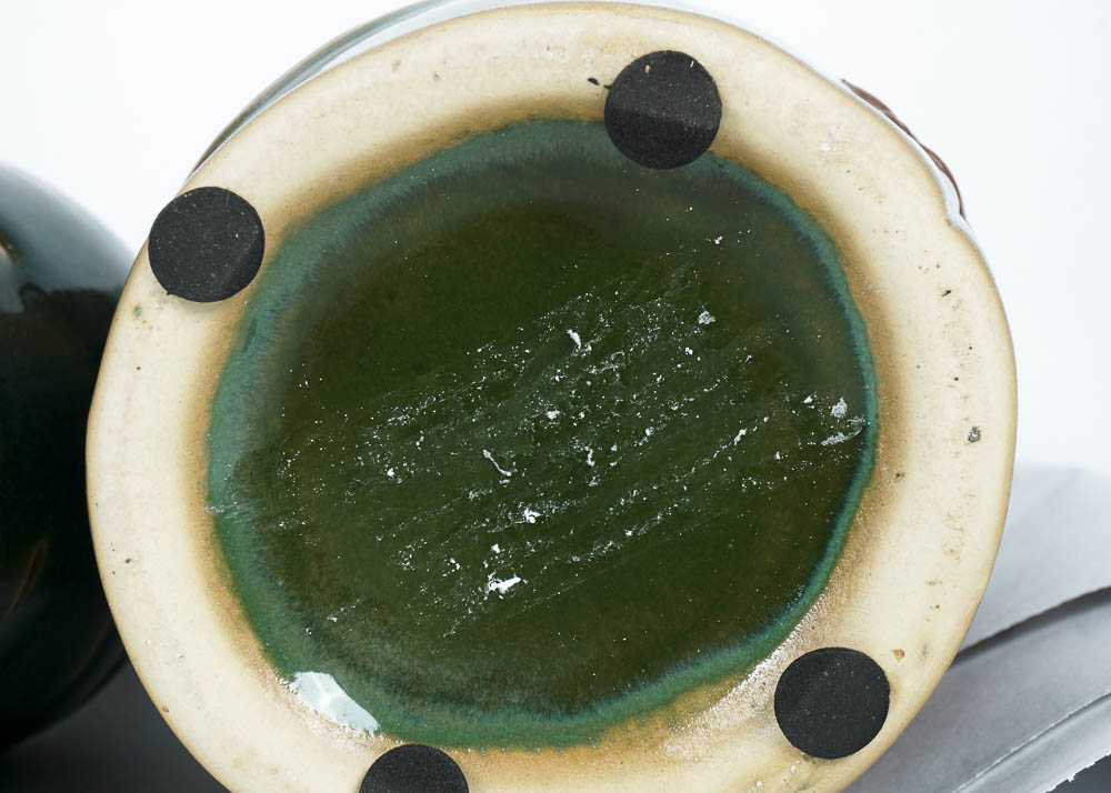 Green Pottery Pair