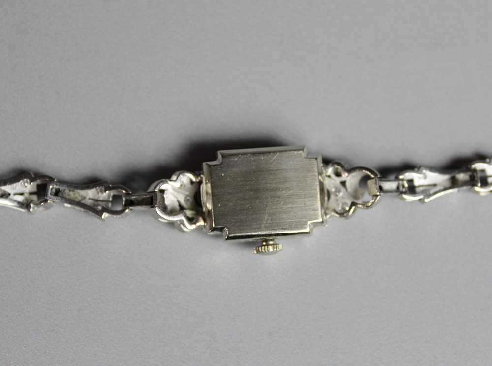 Women's 14K White Gold and Diamond Hamilton Watch