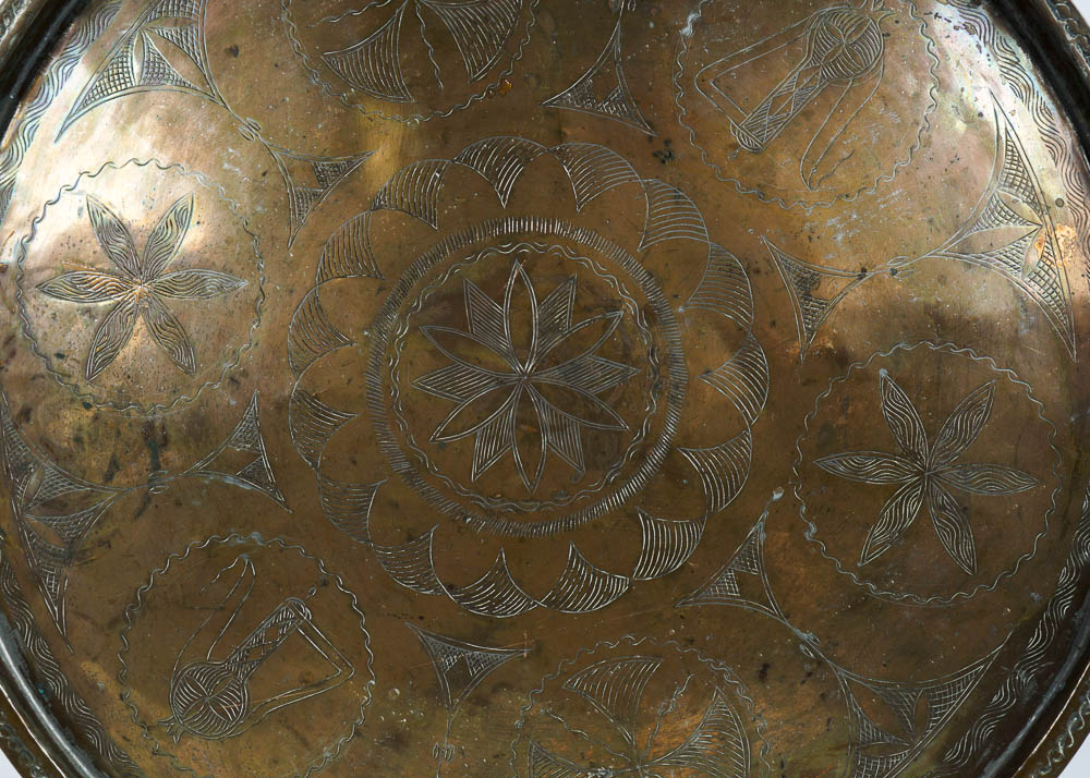 Large Etched Copper Platter