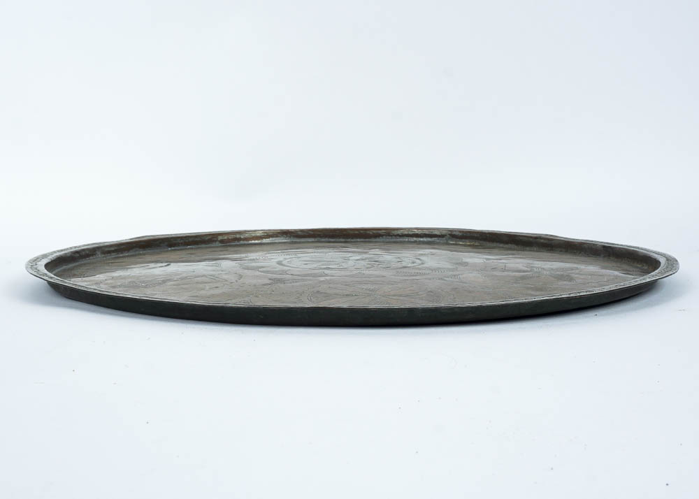 Large Etched Copper Platter