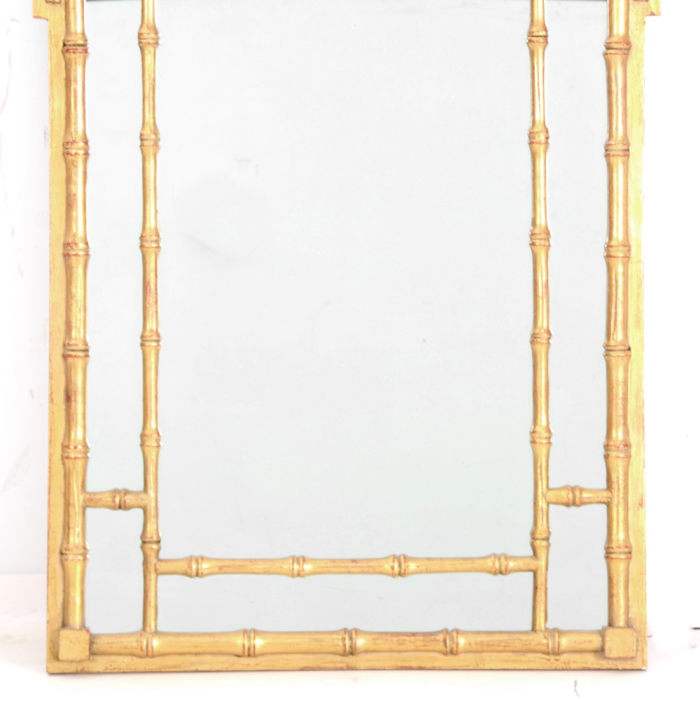 Gilt Bamboo Style Mirror