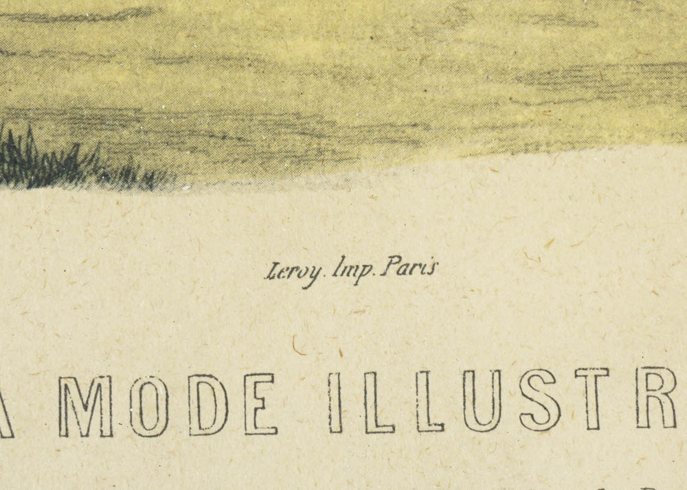 Antique Fashion Prints in Wooden Frames