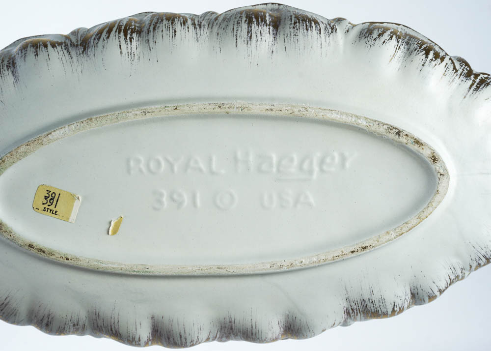 Haeger Gold Tweed Glaze Planter