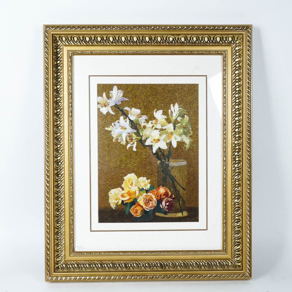 Framed Chinese Silk Embroidery