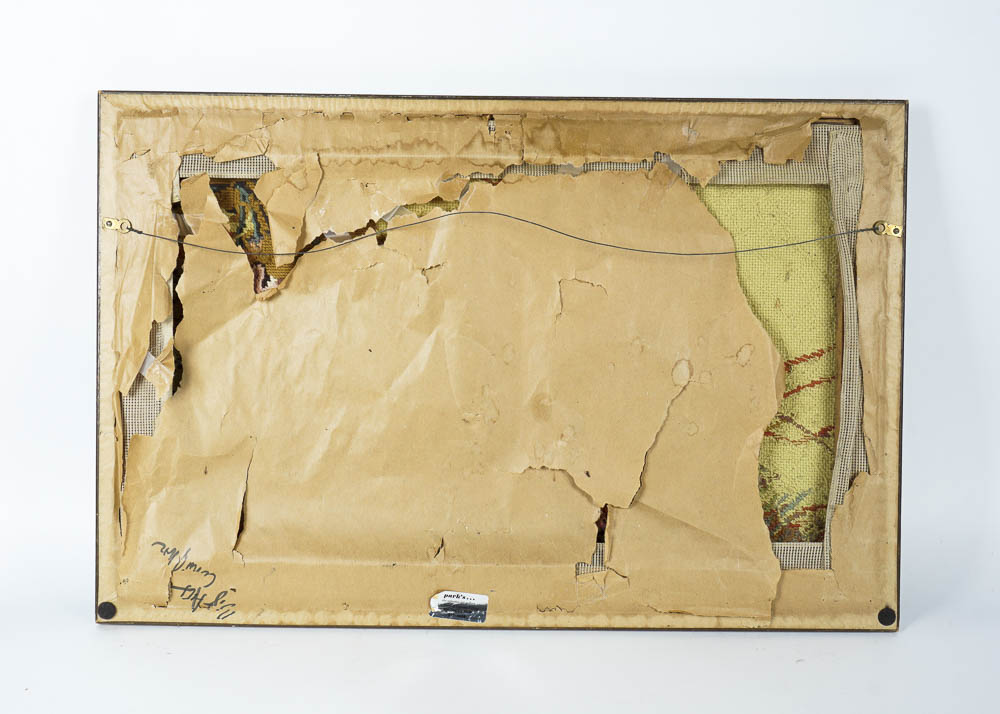 Framed Tiger Needlepoint Art