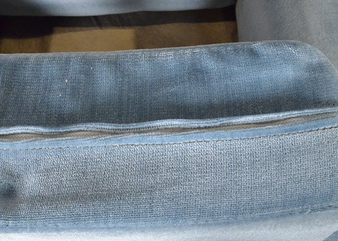 Blue Wing Backed Chair