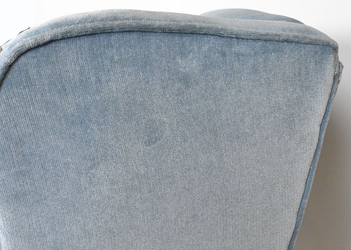 Blue Wing Backed Chair