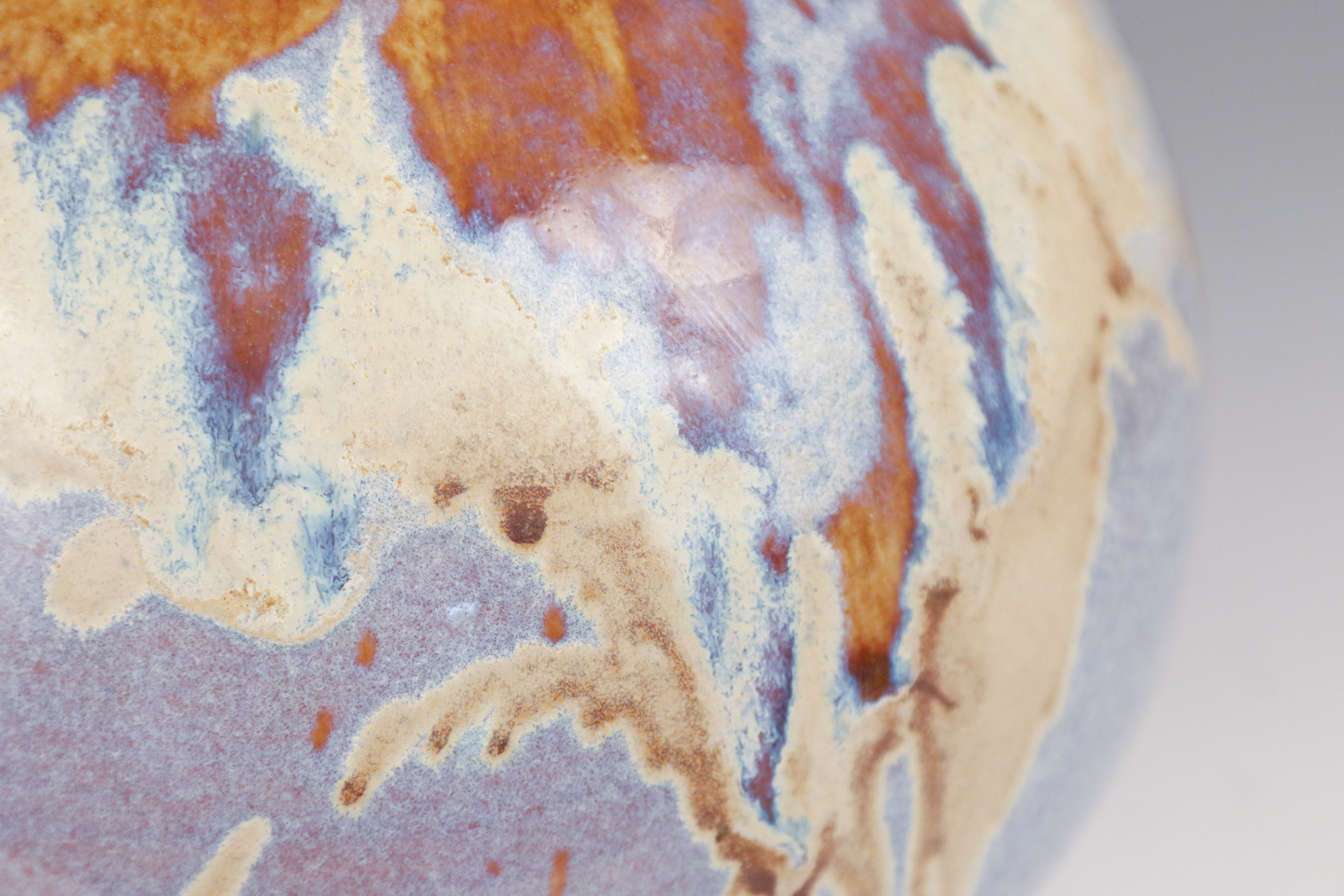 Signed Art Pottery Stoneware Drip Vase