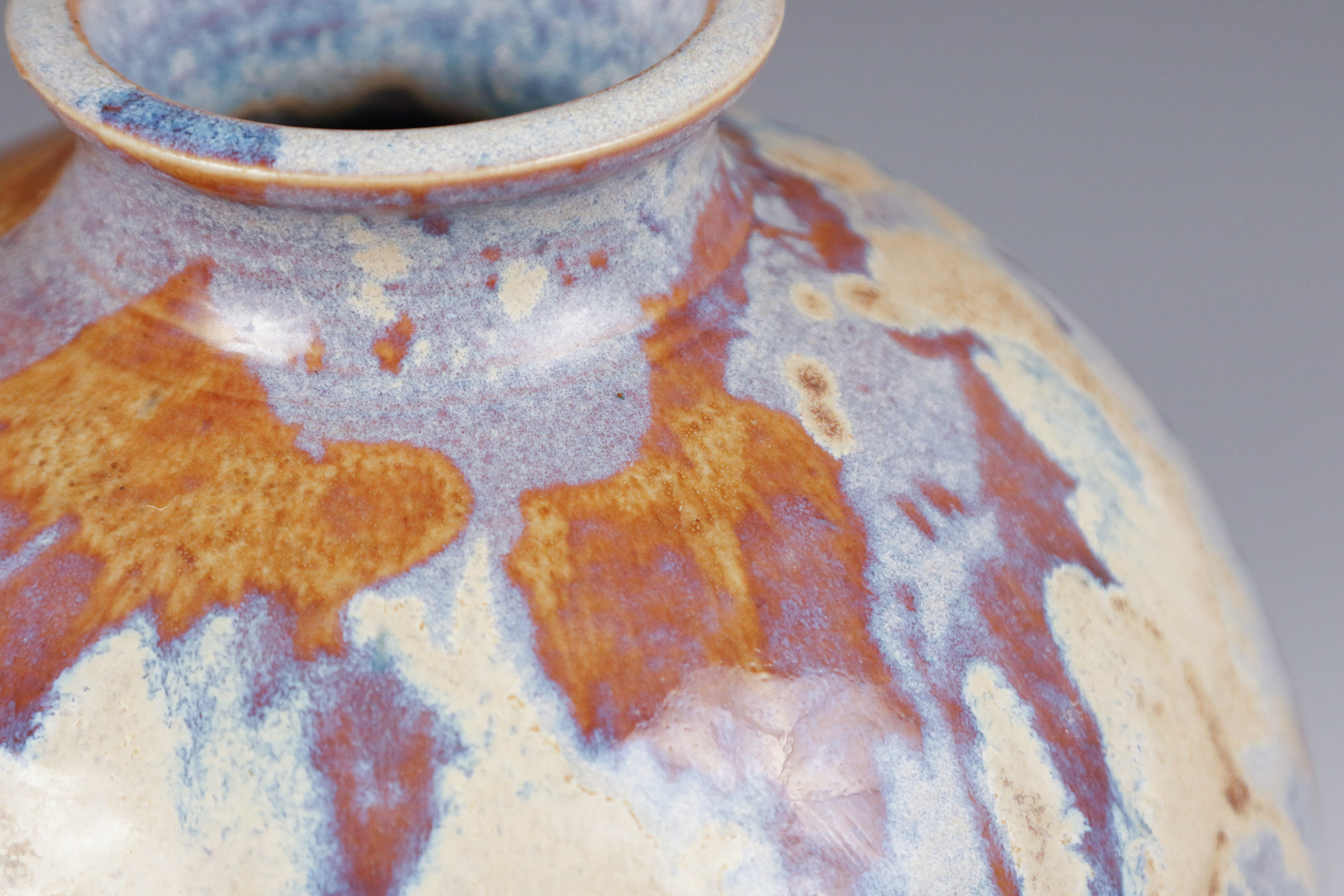 Signed Art Pottery Stoneware Drip Vase