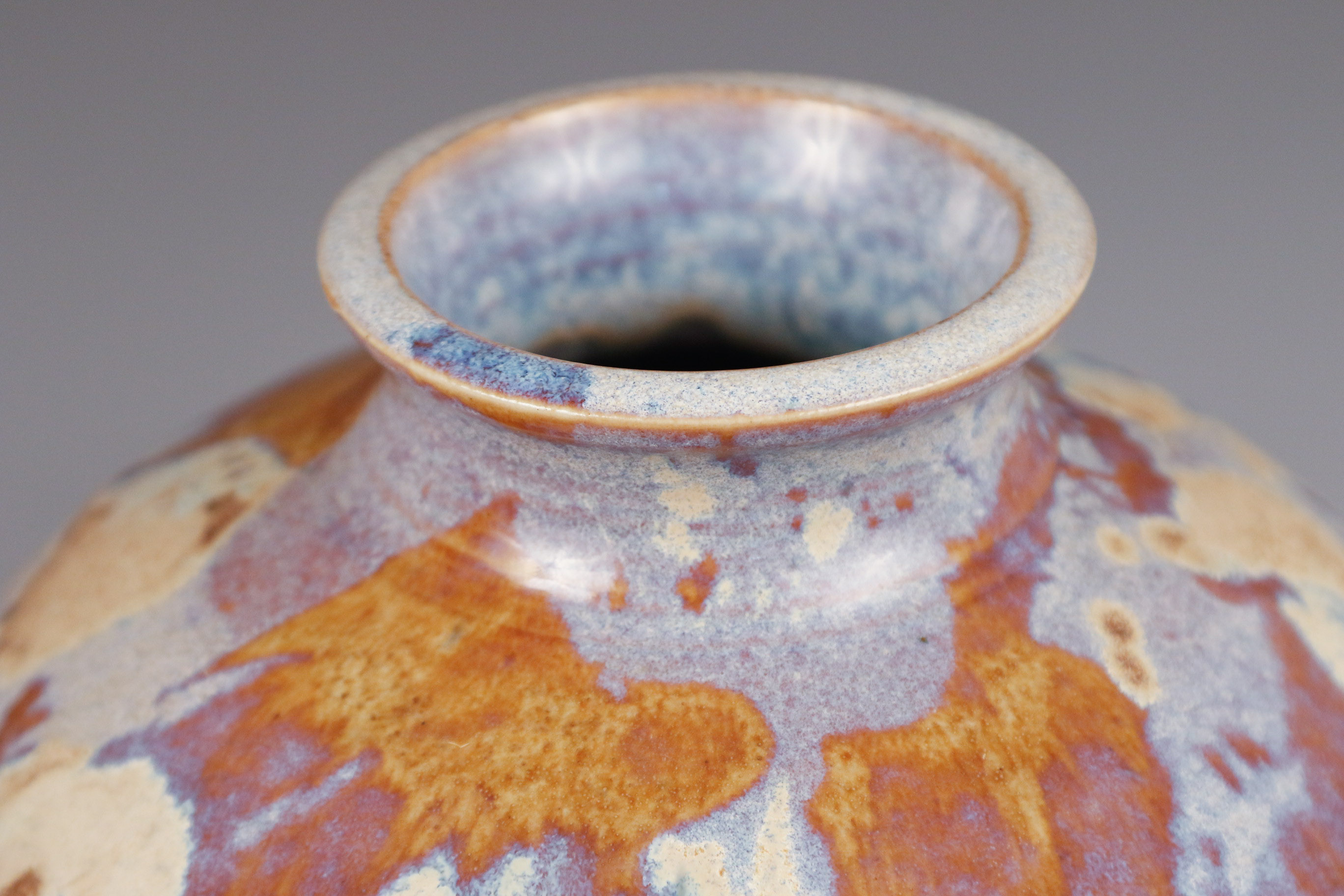 Signed Art Pottery Stoneware Drip Vase