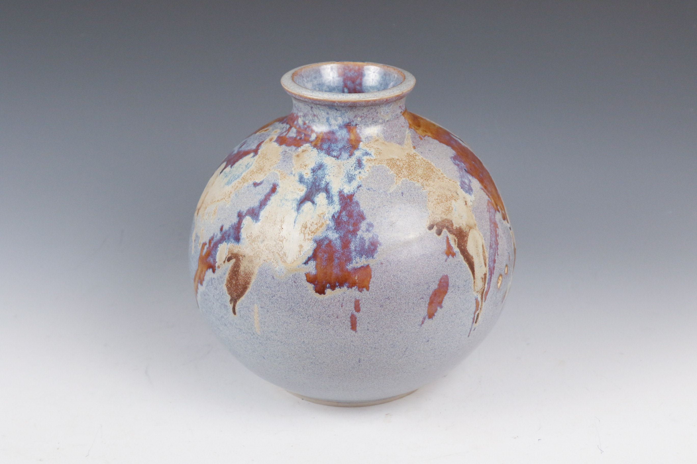 Signed Art Pottery Stoneware Drip Vase