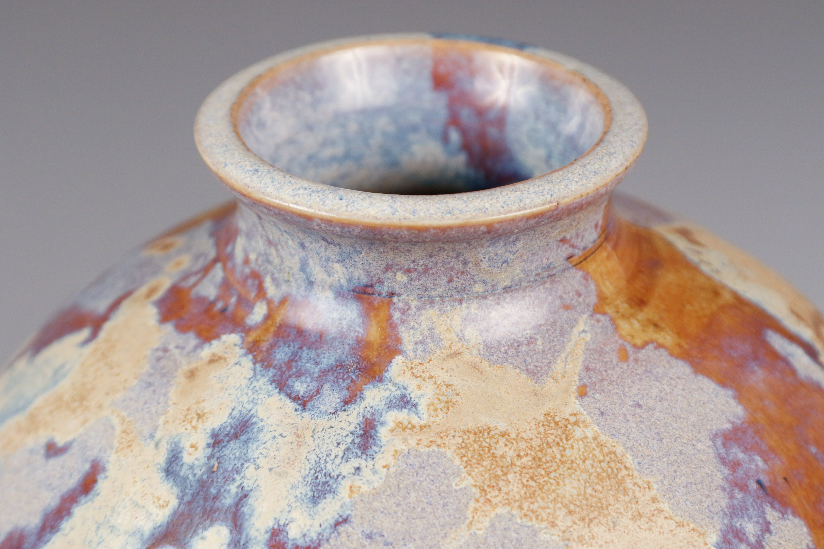 Signed Art Pottery Stoneware Drip Vase