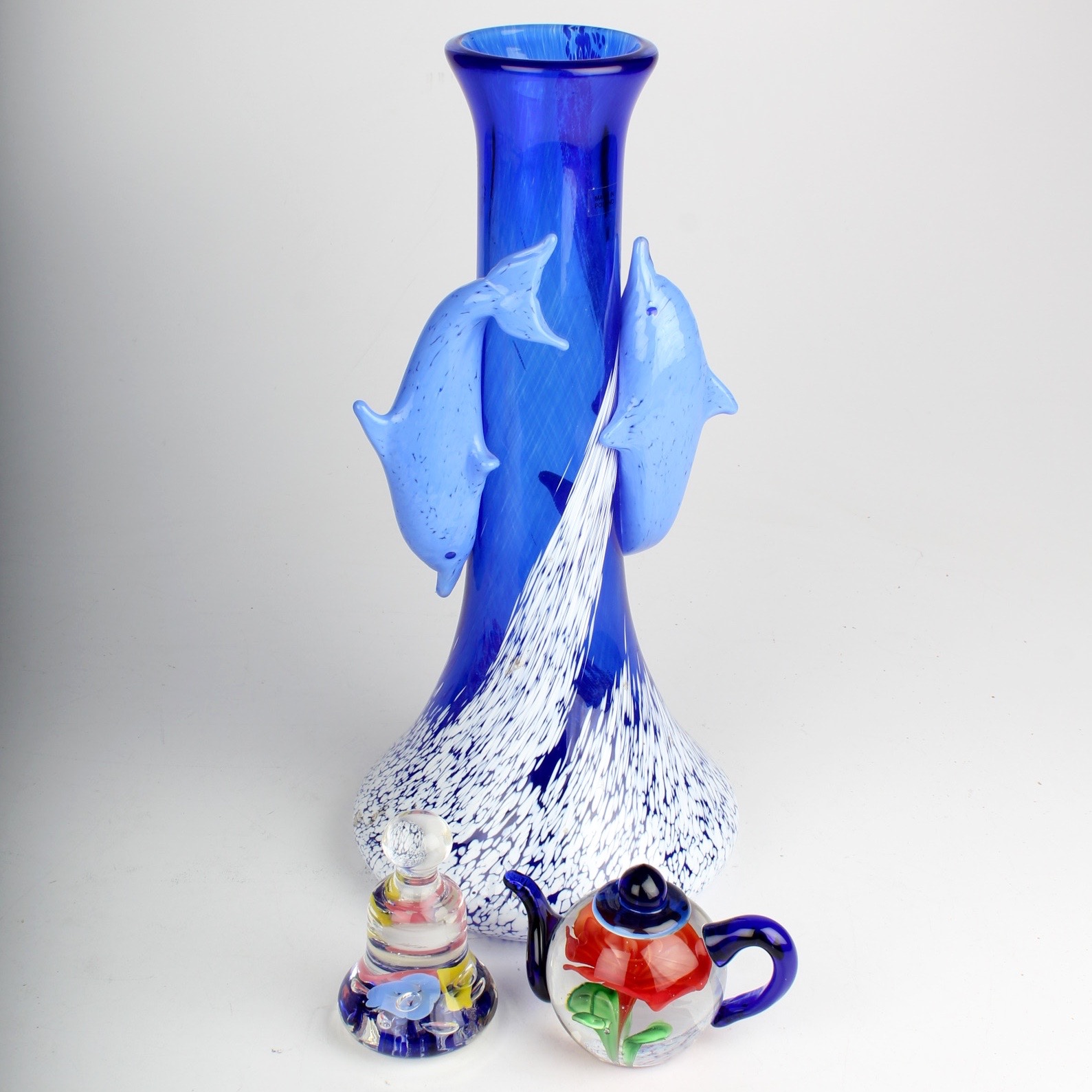 Carpathian Art Glass Vase, St. Clair Paperweight and More