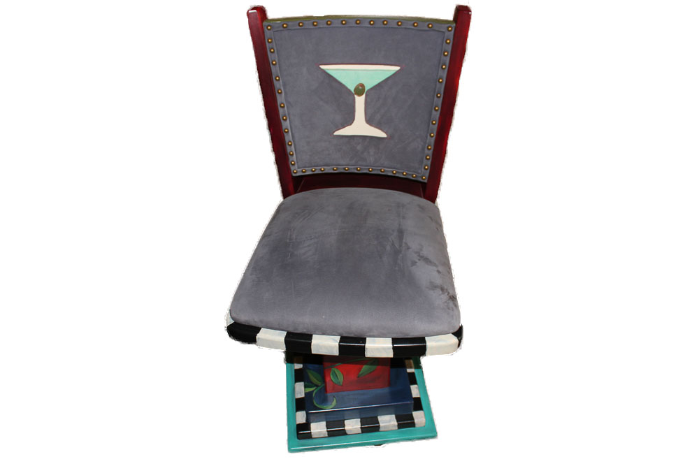 Sticks Painted Bistro Table with Chairs and Game Board