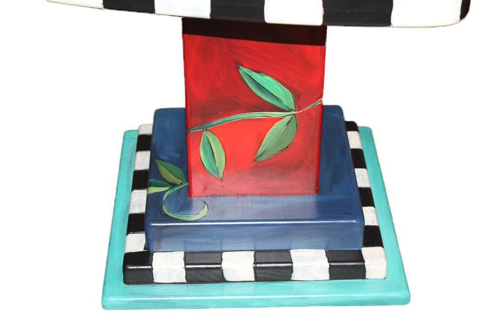 Sticks Painted Bistro Table with Chairs and Game Board