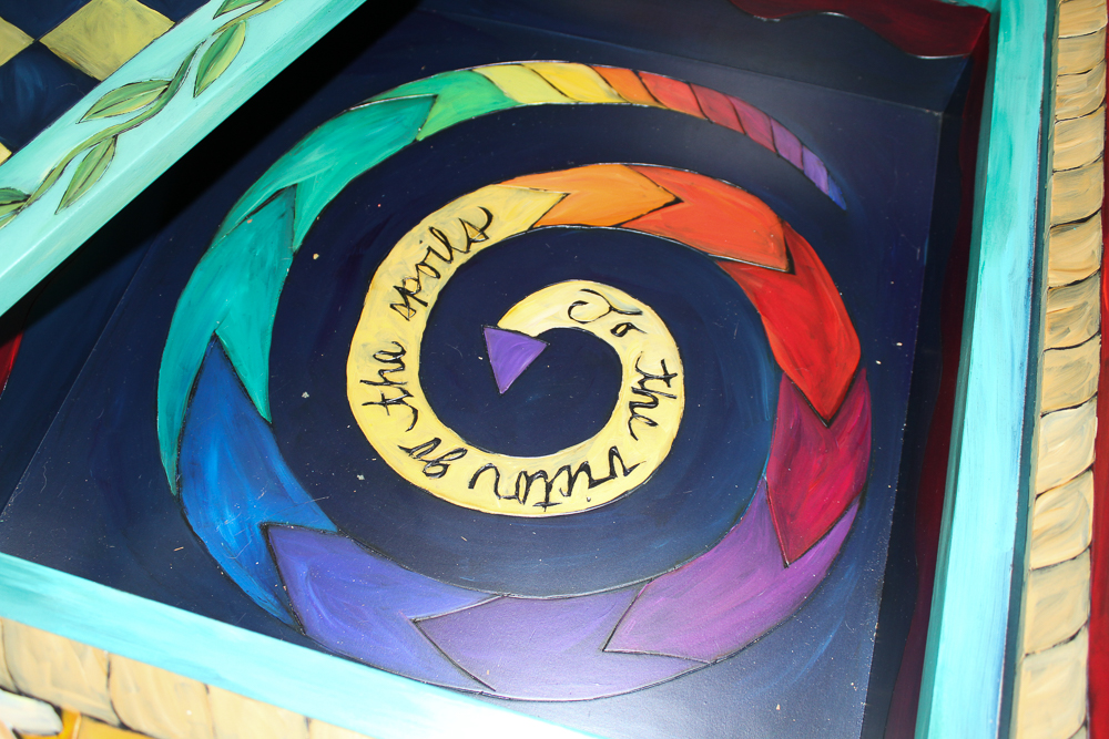 Sticks Painted Bistro Table with Chairs and Game Board