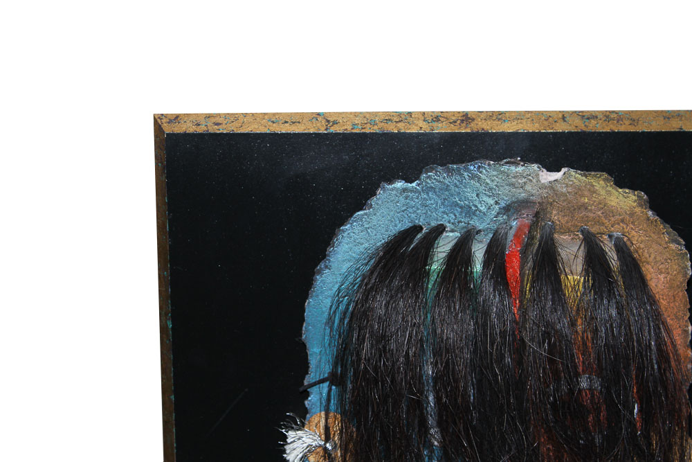 Framed Mixed Media Hanging Mask