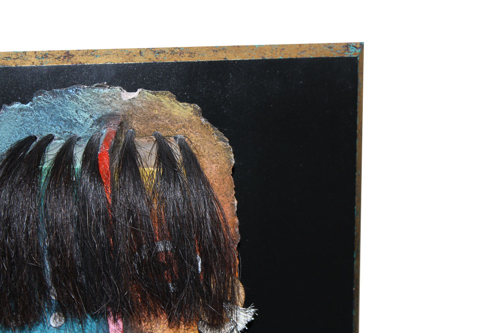 Framed Mixed Media Hanging Mask