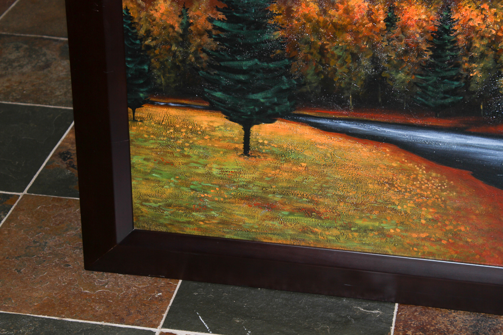 Signed Contemporary Landscape Painting