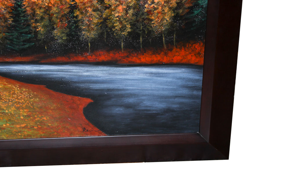 Signed Contemporary Landscape Painting