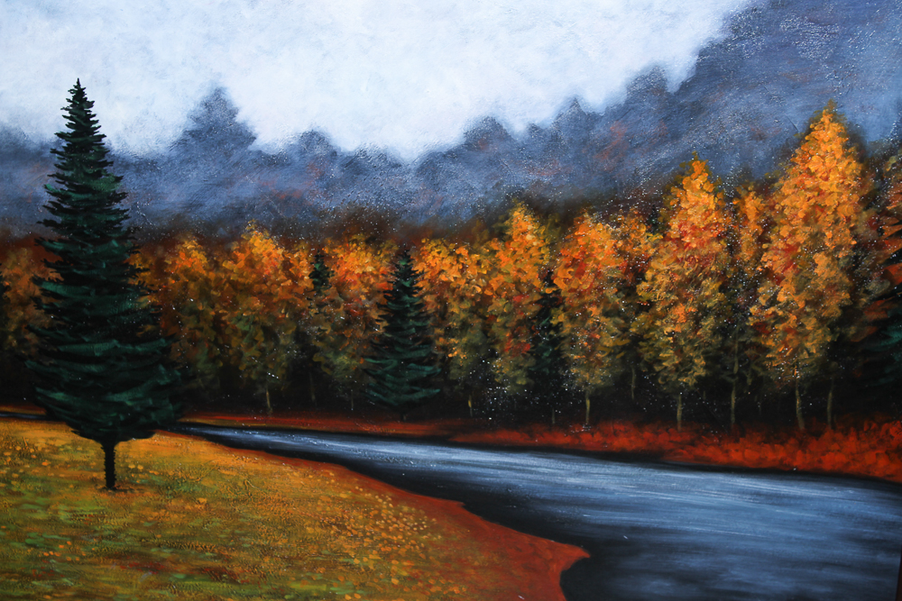 Signed Contemporary Landscape Painting