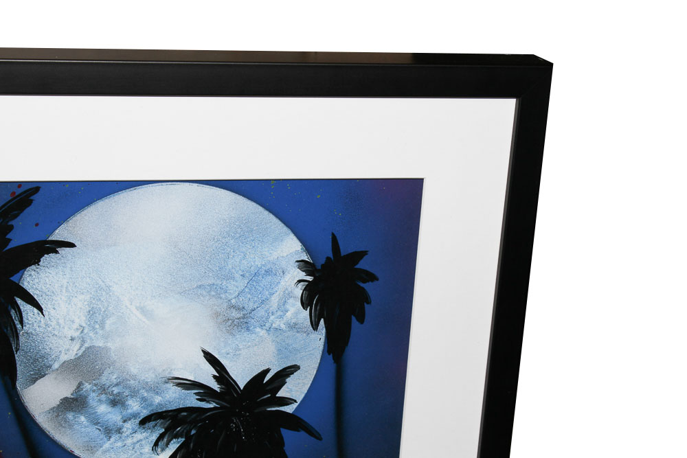 Volcano and Moon Spray Paint Art from  Hawaii