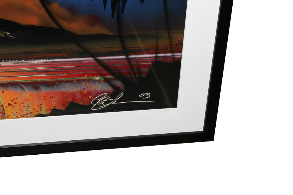 Volcano and Moon Spray Paint Art from  Hawaii