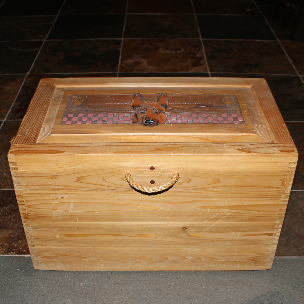 Box with German Shepherd Design