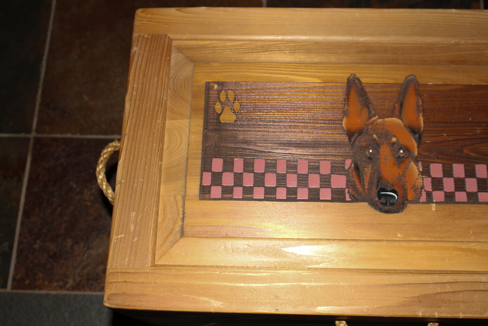 Box with German Shepherd Design