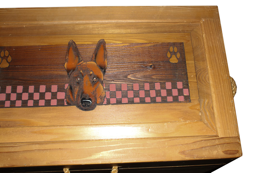 Box with German Shepherd Design