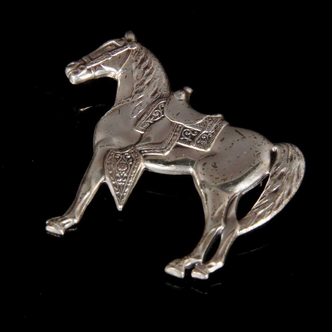 Sterling Silver Equestrian Pin