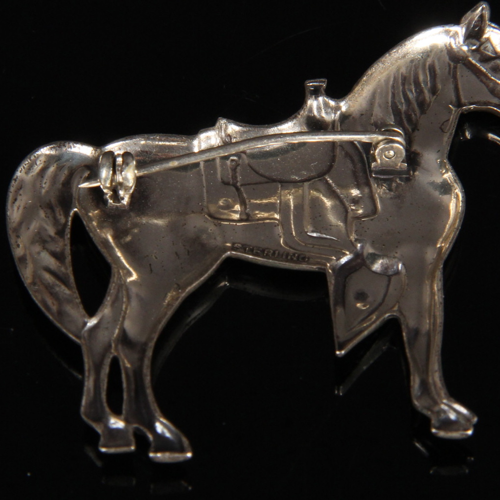 Sterling Silver Equestrian Pin