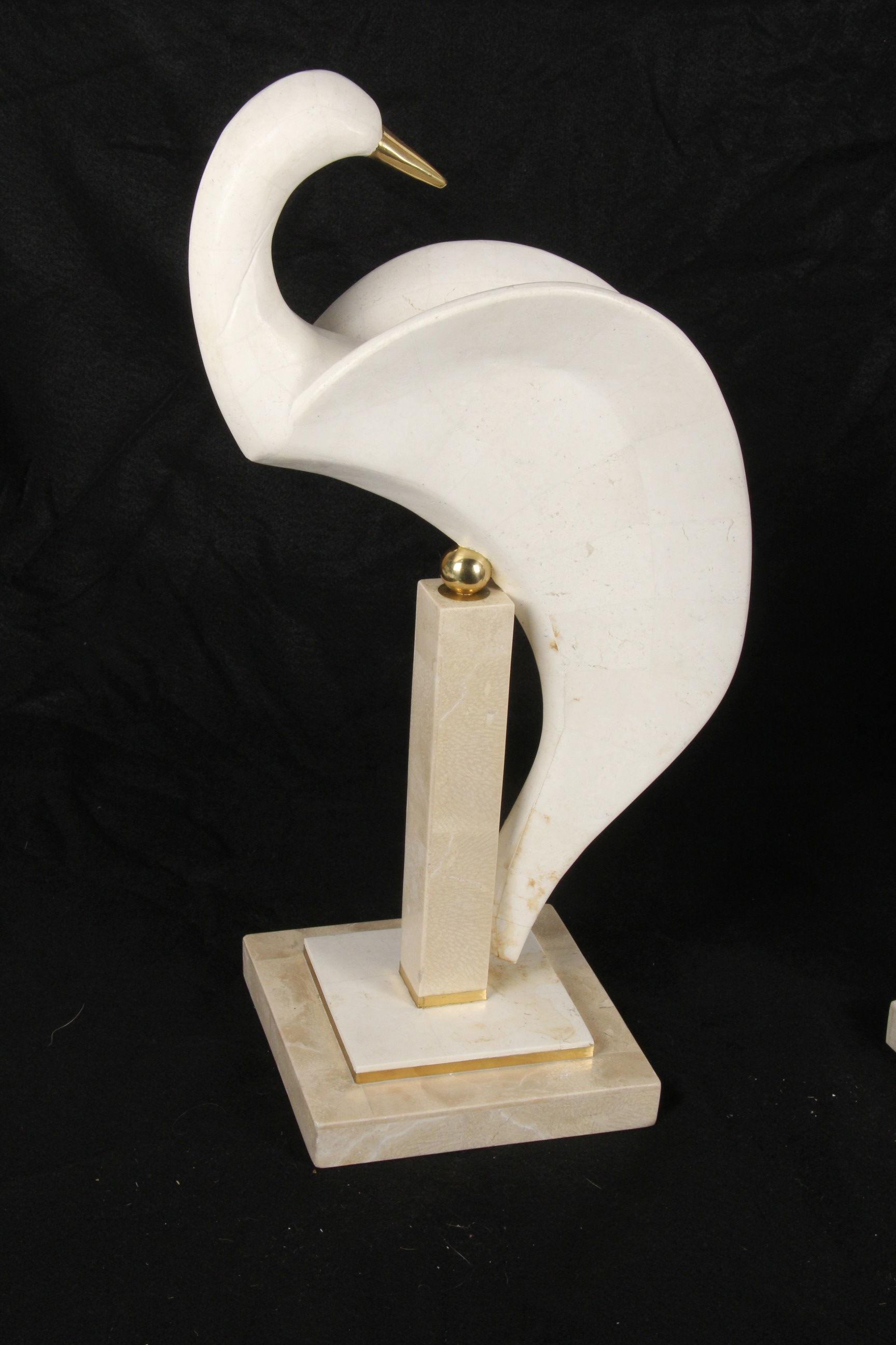 Maitland Smith Marble Bird Sculptures