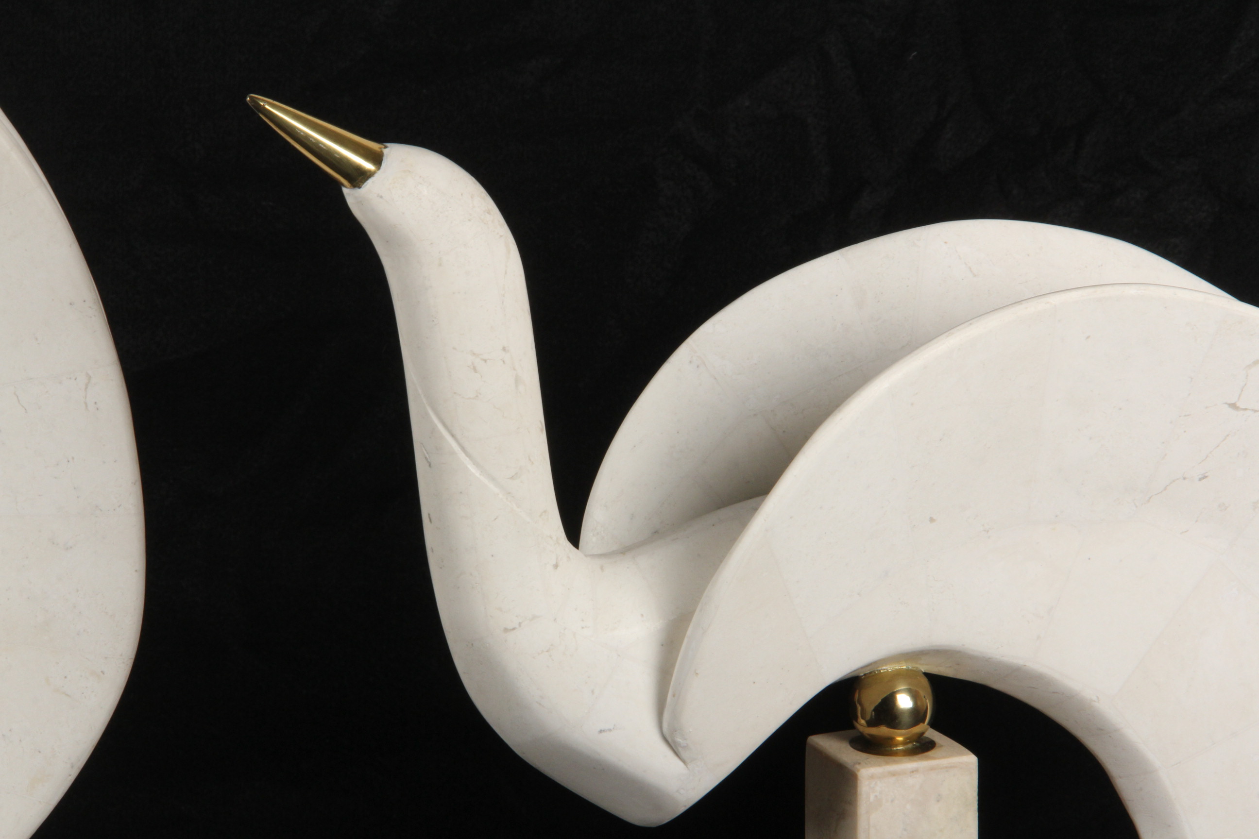 Maitland Smith Marble Bird Sculptures