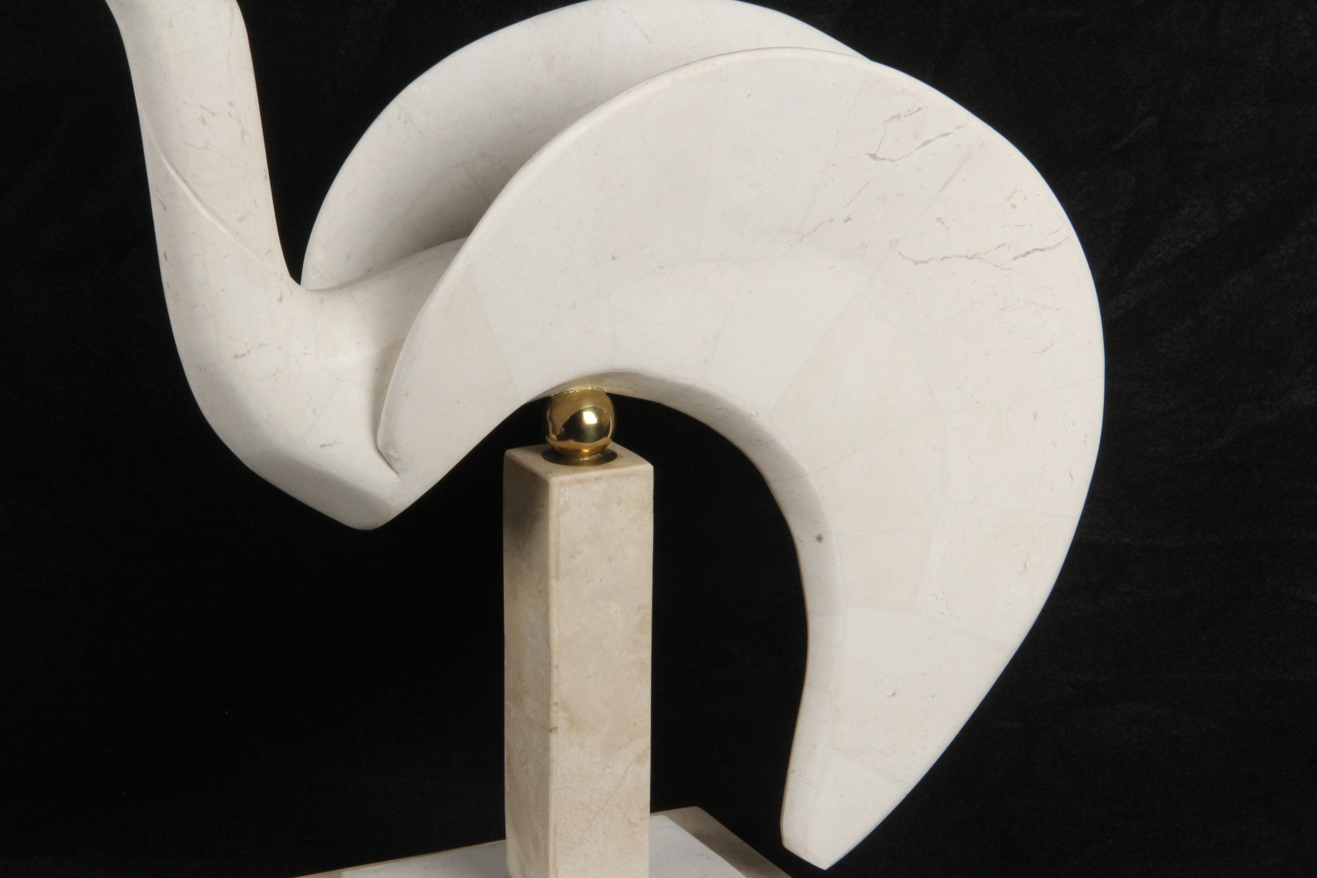 Maitland Smith Marble Bird Sculptures
