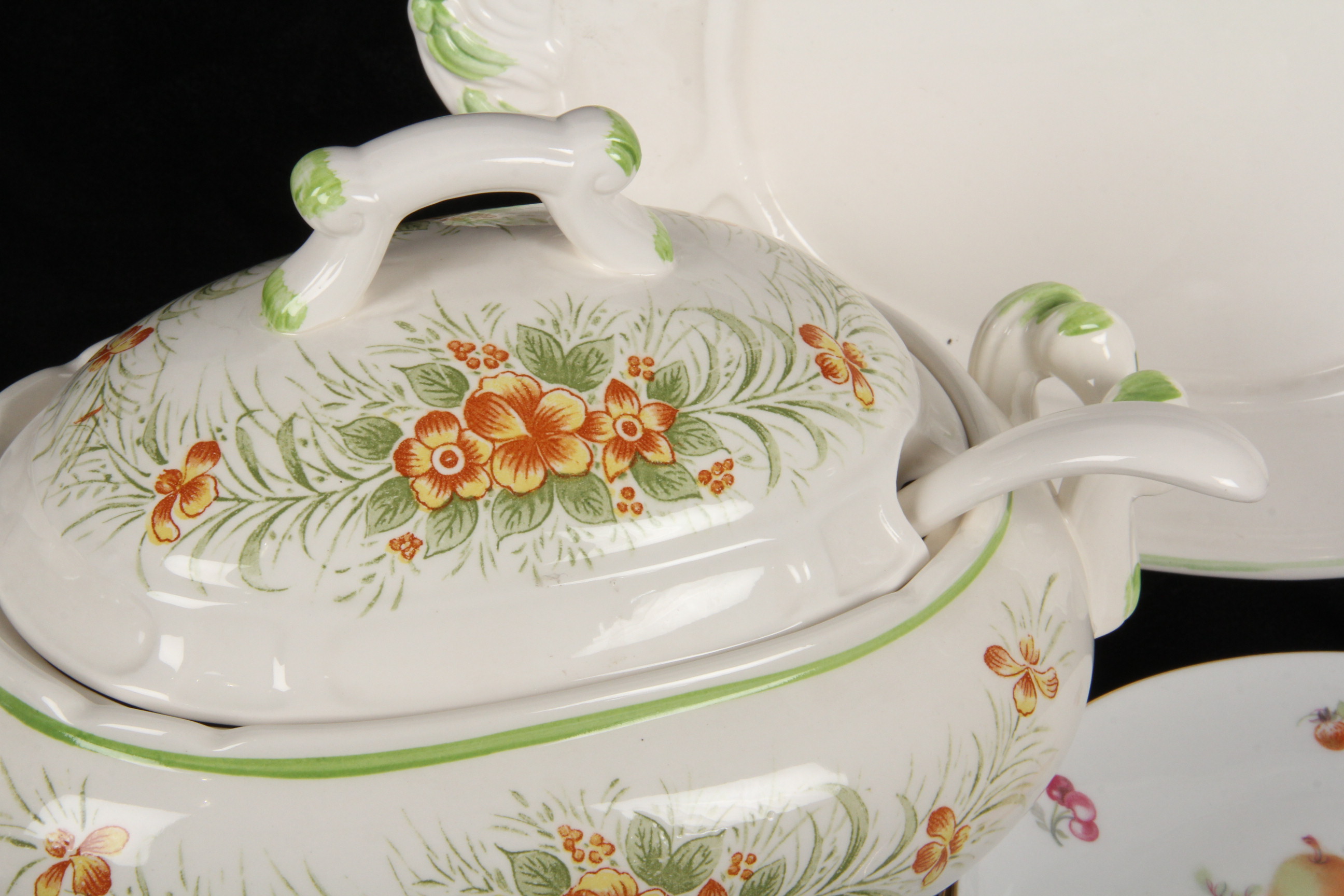 Ceramic Tureen and Plates