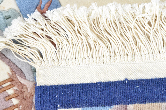 Intricate Scenic Hand-Knotted Oriental Rug