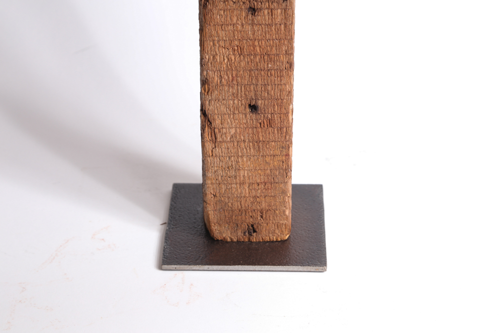 Green Glass and Wooden Leaf Home Decor