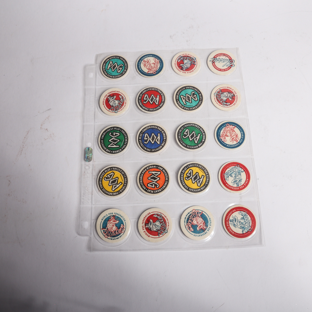 Collection of Pogs and Sports Cards