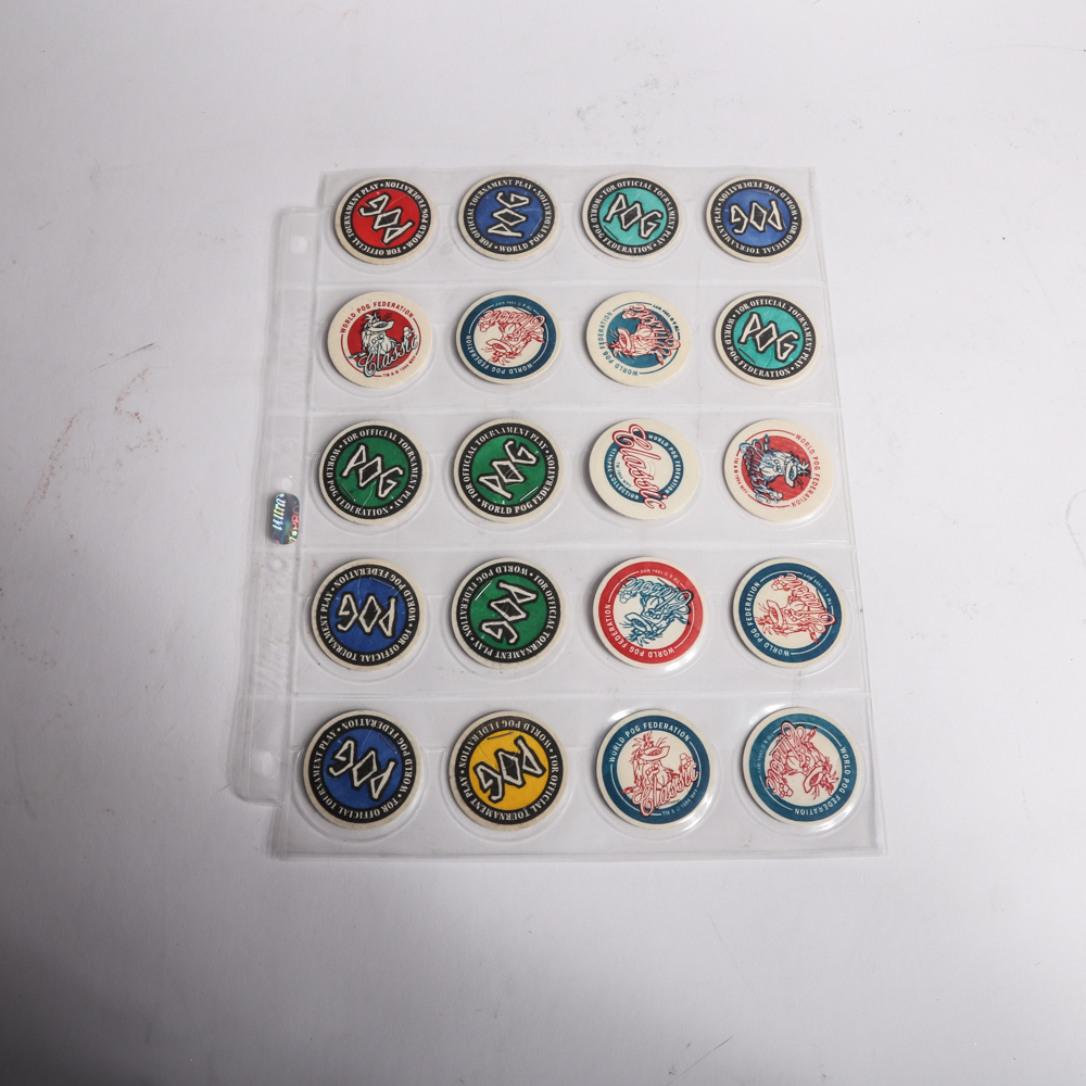 Collection of Pogs and Sports Cards