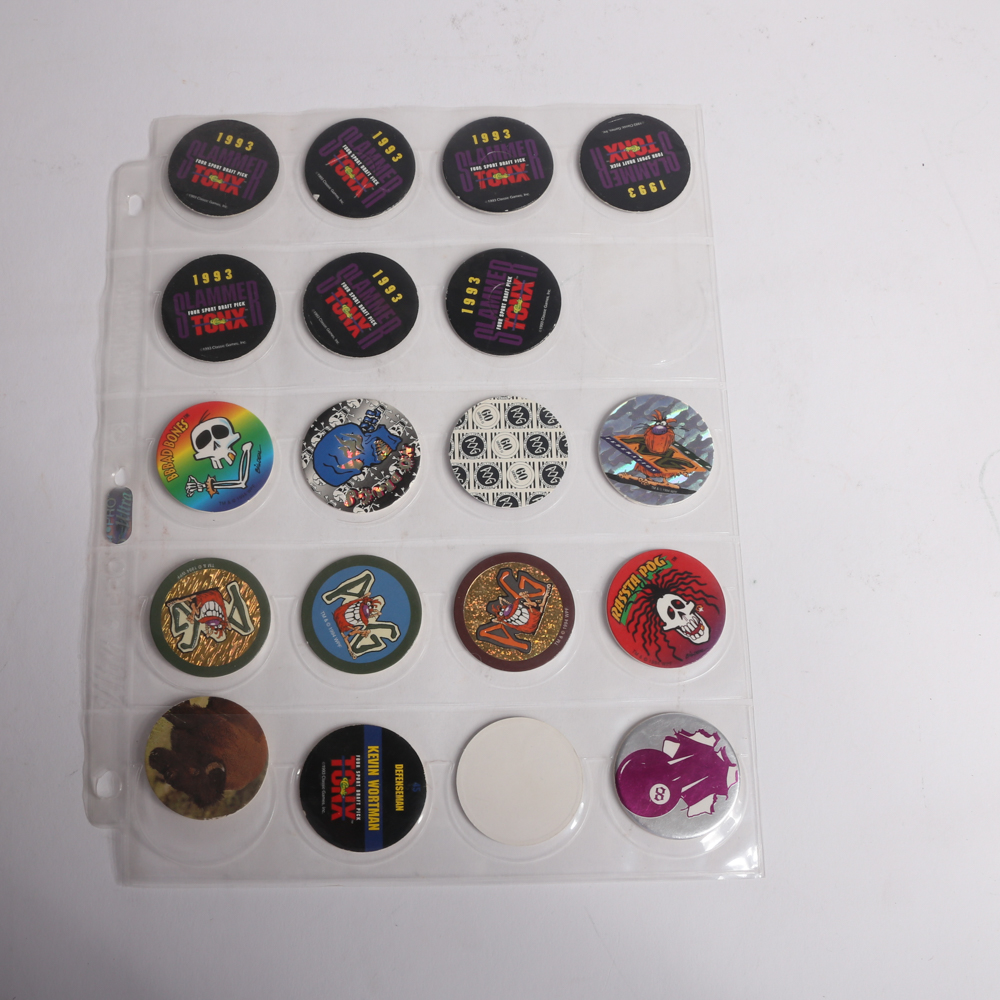 Collection of Pogs and Sports Cards