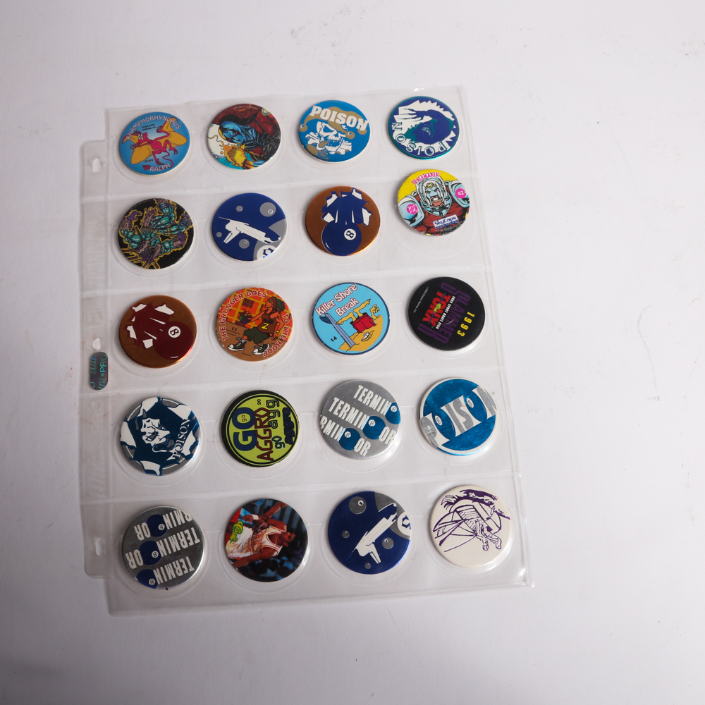 Collection of Pogs and Sports Cards