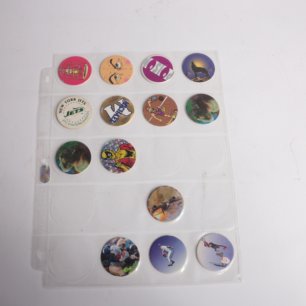 Collection of Pogs and Sports Cards